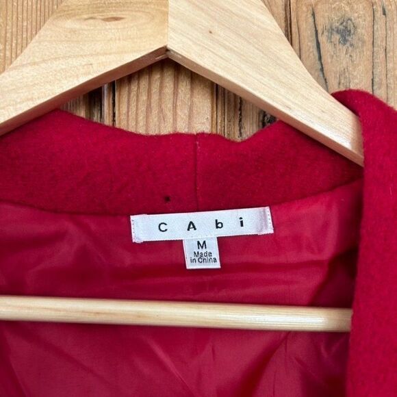 CAbi Medium Red Boiled Wool Cardigan - Picture 3 of 12